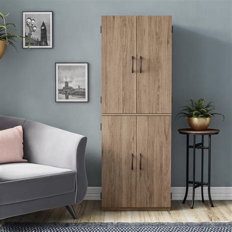 storage cupboards with doors and shelves